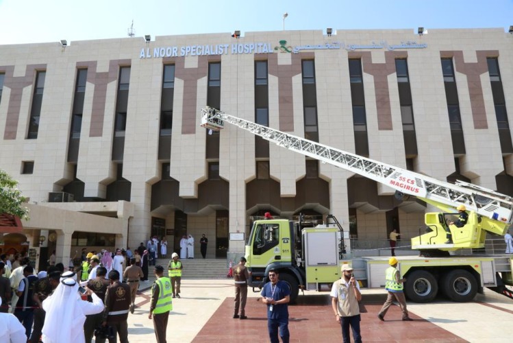حريق وهمي يخلي مستشفى النور التخصصي ويستنفر عدد من الجهات الحكومية