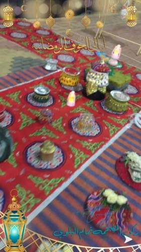 المصممه البلوي تبدع بلوحات فنيه بمهرجان ليالي الجوف الرمضانية