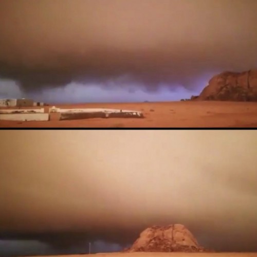 فيديو.. رصد سحابة غريبة تحجب الأفق في محافظة عفيف