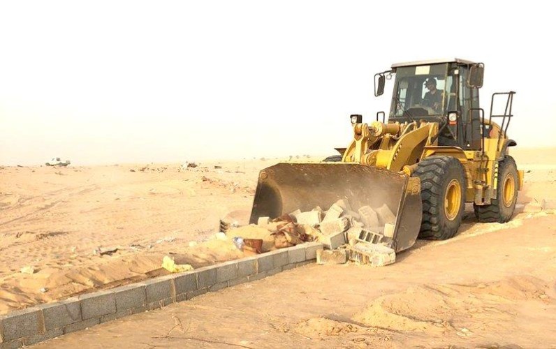 إزالة تعديات على أراضِ حكومية مساحتها مليون متر مربع بجدة