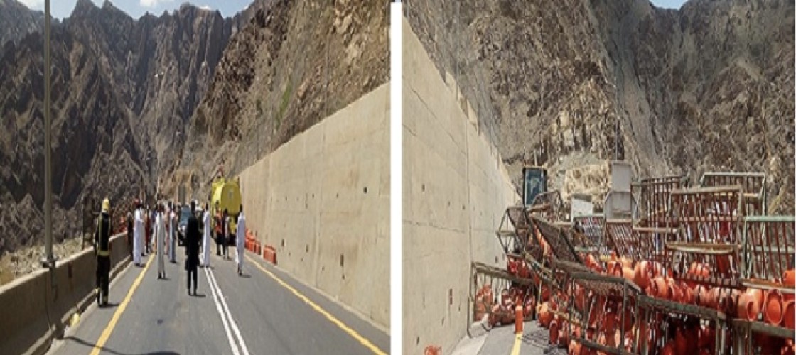 بالصور.. تساقط أسطوانات غاز وإغلاق طريق عام في حادث مفاجئ بعسير!