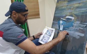 بن صقر يقدم ورشة الرسم الانطباعي بأدبي جدة