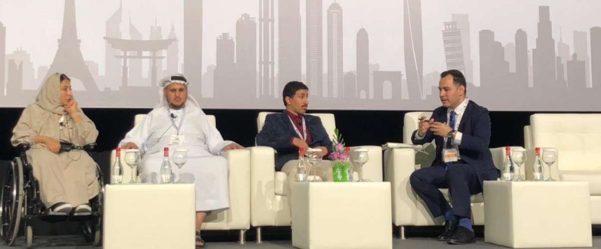 الكفيف خالد الحربي يختتم مشاركته بمؤتمر اكسبو دبي لذوي الهمم