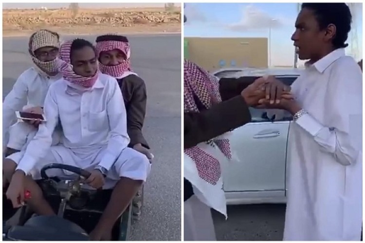 بالفيديو: مزحة مواطن مع شبان تنتهي بهدية غير متوقعة لأحدهم
