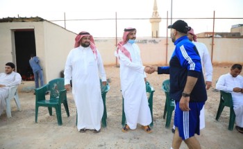 رئيس نادي الوعد(طارق بن سليمان) يستقبل رئيس بلدية طريف المهندس(عثمان الضبعان)بمقر النادي