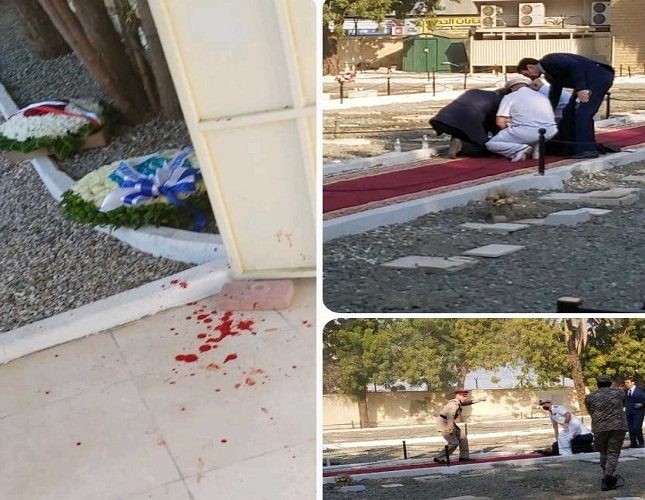 شاهد .. أول صور من موقع الهجوم داخل مقبرة لغير المسلمين في جدة