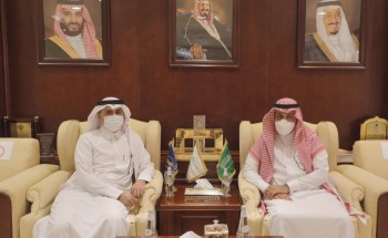 معالي رئيس جامعة حائل يلتقي وفدَ الهيئة السعودية للتخصصات الصحية