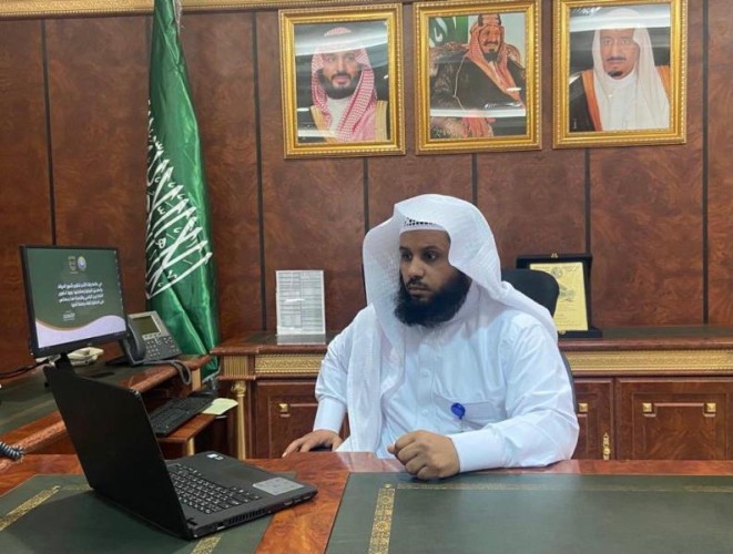 مدير هيئة الأمر بالمعروف بالحدود الشمالية يناقش خطة العمل الميداني في شهر رمضان المبارك