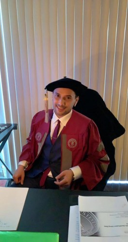 المبتعث محسن بن حسن الحازمي يحصل على شهادة الماجستير والدكتوراه في هندسة الحاسب من معهد ستيفنيز للتقنية بأمريكا