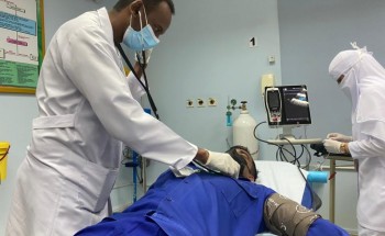 فرضية حادث مروري بمستشفى القيصومة العام