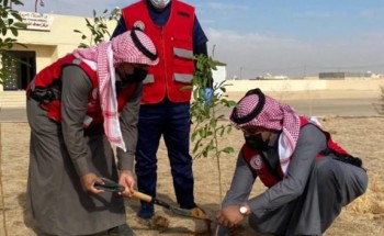الهلال الأحمر بالجوف يشارك في مبادرة “السعودية الخضراء”