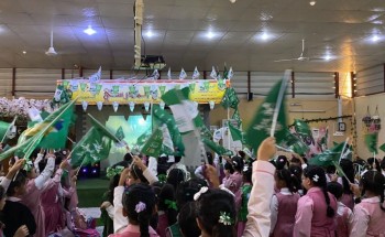 طلبة مدارس تعليم تبوك يبتهجون بمناسبة اليوم الوطني الـ92