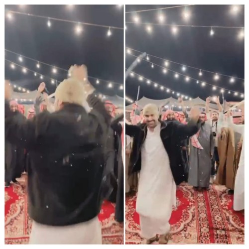 بالفيديو .. سناب بيرق الإعلام يوثق مشهد لوافد باكستاني يرقص على أنغام الشيلات السعودية في حفل زفاف “سبع الليل”