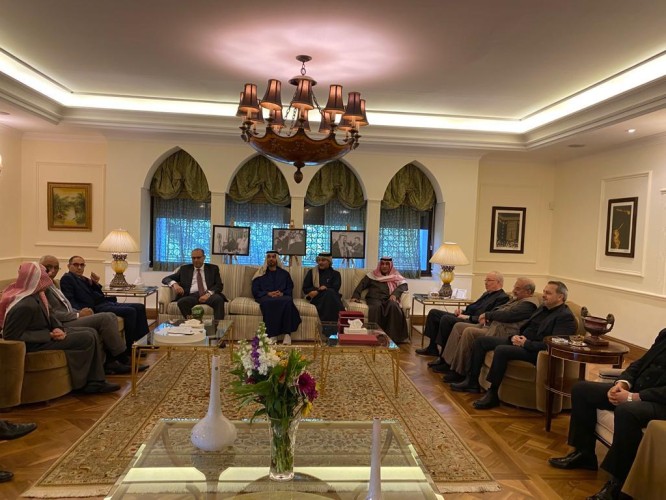 سفير خادم الحرمين بالأردن يقيم مأدبة غداء لمعالي سفير دولة الامارات لدى الأردن