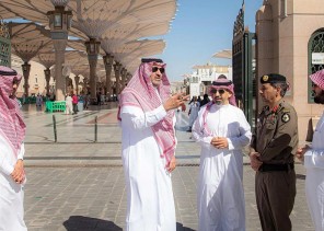 سمو أمير منطقة المدينة المنورة يطلع على استعدادات مختلف الجهات المعنية بخدمة الزائرين للمسجد النبوي الشريف