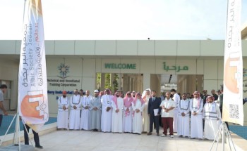 متطوعو (البر) ينفذون مبادرة تشجير بالمعهد الصناعي الثانوي تفاعلاً مع (السعودية الخضراء)