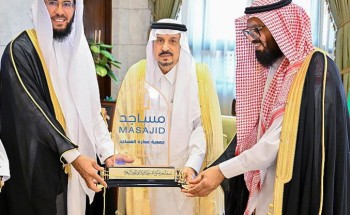 سمو أمير منطقة الرياض يستقبل رئيس مجلس إدارة جمعية عمارة المساجد