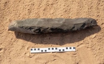 يبلغ طول الأداة الحجرية 51.3 سم .. اكتشاف فأس يدوية تعود للعصر الحجري القديم بأكثر من 200 ألف عام في العلا