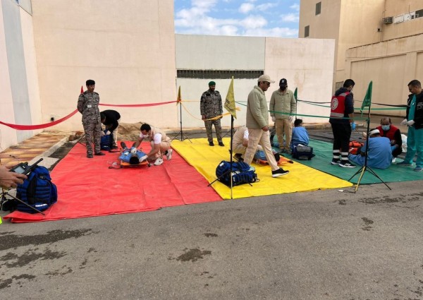 فرع وزارة الصحة بحفر الباطن ينفذ فرضية حريق وهمي في سجون المحافظة