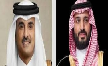 سمو ولي العهد يتلقى اتصالاً هاتفيًا من أمير دولة قطر