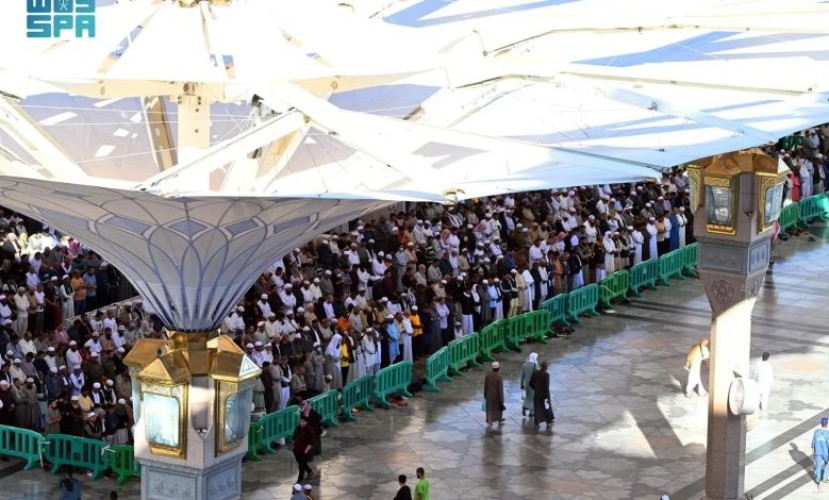 أكثر من 5,548 ملايين مصل يؤدون الصلوات في المسجد النبوي الأسبوع الماضي