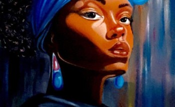 “الشخصية الافريقية” .. لوحة فنية للفنانة التشكيلية المبدعة الأستاذة العنود الحمزي