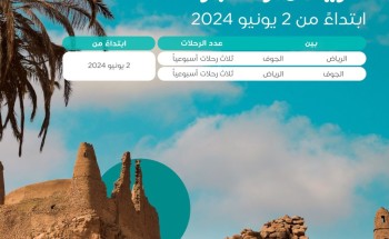 طيران ناس يعلن تشغيل 3 رحلات مباشرة أسبوعياً بين الرياض والجوف اعتباراً من 2 يونيو