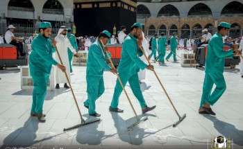بالصور… أول دفعة شباب لتطهير الحرم بأيدٍ سعودية