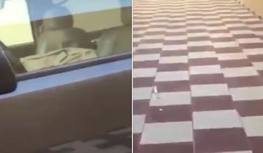 بالفيديو: مواطن كاد أن يقع في كارثة محققة أثناء ركوبه سيارته .. وهذا ما اكتشفه خلف مركبته!
