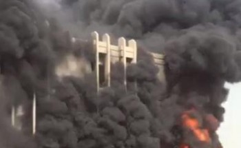 بالفيديو.. حريق ضخم يلتهم مبنى في جامعة الإمام عبدالرحمن بن فيصل