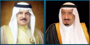 الملك سلمان يتلقى اتصالاً هاتفياً من ملك البحرين