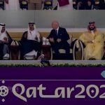ولي العهد يبعث برقية شكر لأمير قطر، إثر مغادرته الدوحة، بعد حضوره حفل افتتاح بطولة كأس العالم فيفا 2022