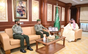 سمو امير منطقة جازان بالنيابة يستقبل مدير الجوازات المنطقة المعين حديثًا