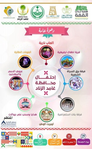 محافظ غامد الزناد يرعى غداً حفل الأهالي بمناسبة اليوم الوطني الـ89