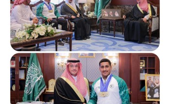 سمو محافظ الأحساء يُكرّم لاعب المنتخب لرفع الأثقال عبدالله الأحمد