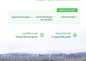 بمساحة  تتجاوز 143 مليون متر مربع.. وزارة «البيئة» تكشف عن 43 موقعًا استثماريًا في حائل