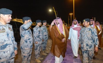 أمير منطقة الجوف يزور قيادة حرس الحدود بمحافظة القريات