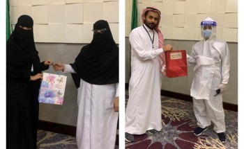 جمعية غيث بجازان تعايد المرابطين بالقطاع الصحي ورجال الأمن وأبطال الهلال الأحمر