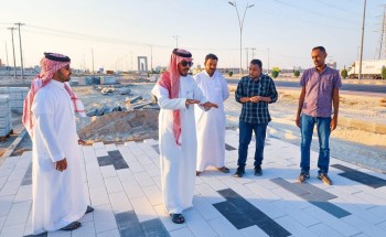 رئيس بلدية النعيرية يتفقد عدد من المشاريع القائمة بالمحافظة