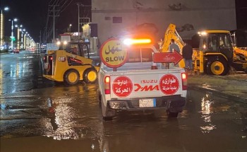 أمانة العاصمة المقدّسة تعالج الآثار الناتجة من الحالة المطرية بمدركة