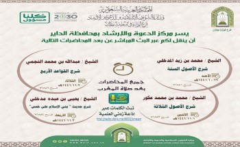 محاضرات وعظية في محافظة الدائر بجازان محاضرات وعظية في محافظة الدائر بجازان