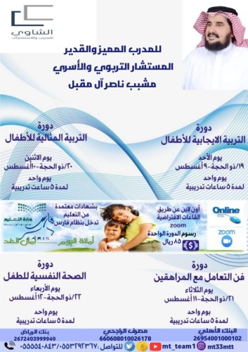 مهتم بشؤون التربية ولديك أسئلة حائرة ..المستشار التربوي مشبب آل مقبل يقدم لك الاجابات الشافية