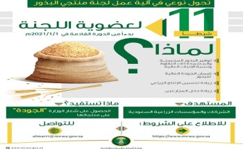 “البيئة” تقرُّ شروطاً جديدة لعضوية لجنة منتجي البذور في المملكة “البيئة” تقرُّ شروطاً جديدة لعضوية لجنة منتجي البذور في المملكة