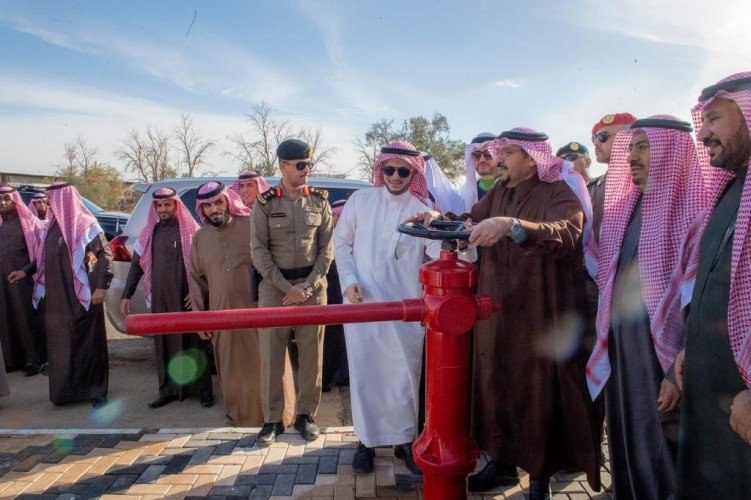 أمير القصيم يدشن مشروع الخطوط الناقلة وشبكات المياه لمركز ابانات