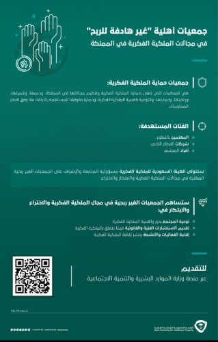 تأسيس جمعيات ومنظمات أهلية ” غير ربحية” في مجالات الملكية الفكرية في المملكة