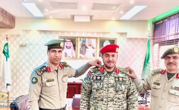 مدير جوازات منطقة حائل العميد عبدالرحمن الشبرمي يقلد العبيد رتبة عقيد