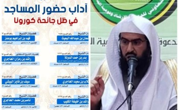 تعاوني بقيق تنظم سلسلة محاضرات في “آداب حضور المساجد في ظل جائحة كورونا” تعاوني بقيق تنظم سلسلة محاضرات في “آداب حضور المساجد في ظل جائحة كورونا”