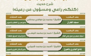 إسلامية جازان تنظم محاضرات في شرح حديث ” كلكم راعٍ وكلكم مسؤول عن رعيته “