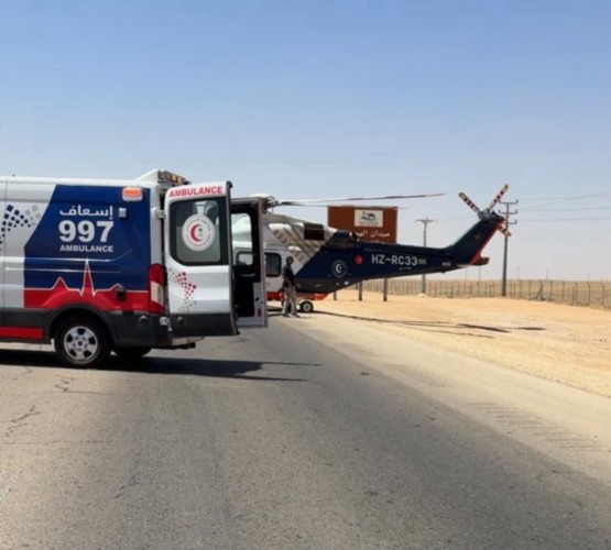 الإسعاف الجوي بالهلال الأحمر بالقصيم ينقل مصاباً يمنياً بالسكتة الدماغية إلى مستشفى الملك فهد التخصصي ببريدة