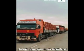 بالفيديو: ضبط 6 شاحنات محملة بكميات كبيرة من البصل .. والكشف عن مصير الشحنة!